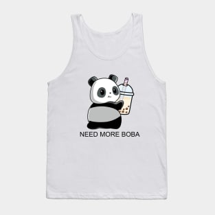 Cute Little Bobaholic Panda Needs More Boba! Tank Top